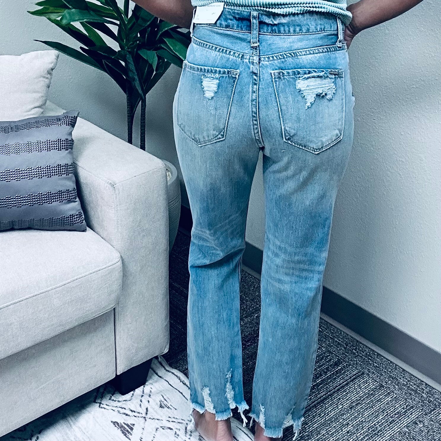 Isabella Distressed Ankle Denim